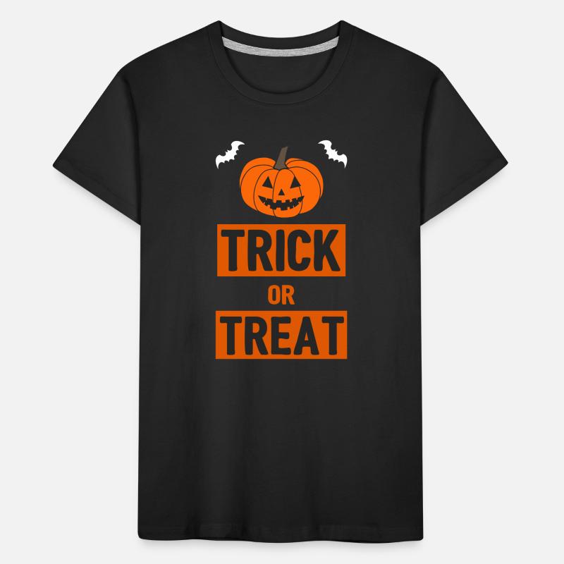 Süßigkeiten oder ein Zauberspruch - Halloween Kinder Premium Bio T-Shirt