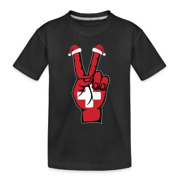 Drapeau de la Suisse Noël Symbole de la paix - T-shirt bio Premium Enfant - noir - Devant