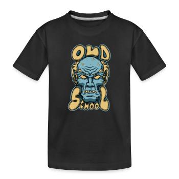 Oldschool - Kids' Premium Organic T-Shirt - black - Front