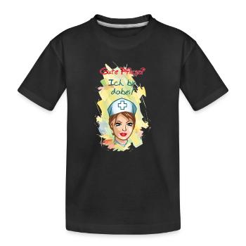 Gute Pflege? Ich bin dabei als Pflegekraft - Kinder Premium Bio T-Shirt - Schwarz - Vorne