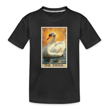 Schwäne Schwan - Kinder Premium Bio T-Shirt - Schwarz - Vorne