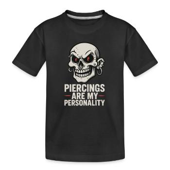 Piercing Addict Body Mod Enthusiast - Kids' Premium Organic T-Shirt - black - Front