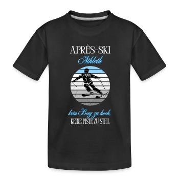 Après ski athlete No mountain too high - Kids' Premium Organic T-Shirt - black - Front