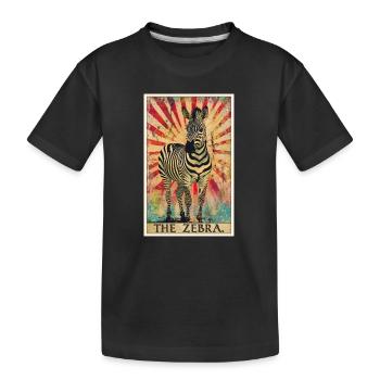 Zebras Zebra - Kinder Premium Bio T-Shirt - Schwarz - Vorne