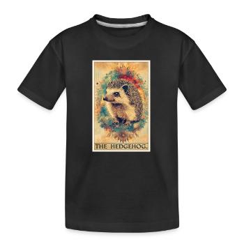 Igel - Kinder Premium Bio T-Shirt - Schwarz - Vorne