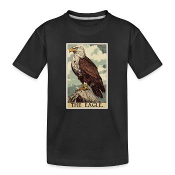 Adler - Kinder Premium Bio T-Shirt - Schwarz - Vorne