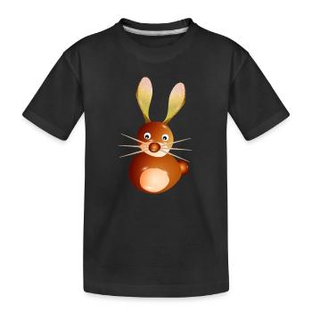 Niedliches Kastanien-Kaninchen – Bastelspaß & Kind - Kinder Premium Bio T-Shirt - Schwarz - Vorne