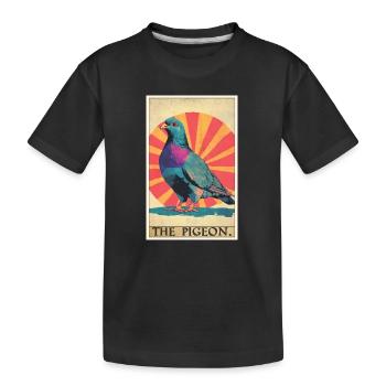Tauben Taube - Kinder Premium Bio T-Shirt - Schwarz - Vorne