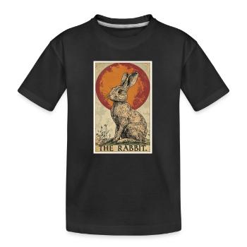Hasen Hase - Kinder Premium Bio T-Shirt - Schwarz - Vorne