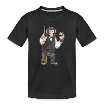 Monkey Billiard Cue Sport - T-shirt bio Premium Enfant - noir - Devant