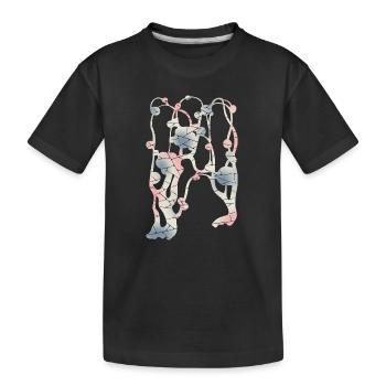 Mosaique de fleurs de prunier – Plante | Pastel - T-shirt bio Premium Enfant - noir - Devant