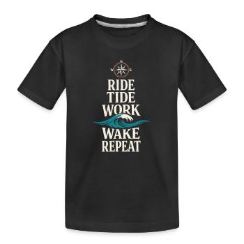 Seemannschaftsgeschenk Für Deckhand Ocean Work - Kinder Premium Bio T-Shirt - Schwarz - Vorne