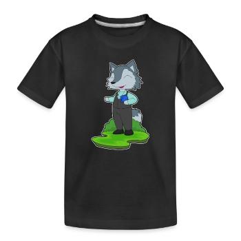 Jeu de cartes Wolf Poker - T-shirt bio Premium Enfant - noir - Devant