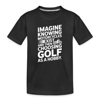 Les motos existent Chopper Motard Motard - T-shirt bio Premium Enfant - noir - Devant