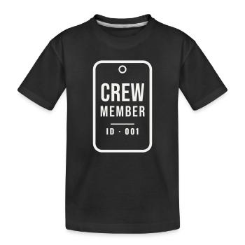 Événement du personnel de l’équipe d’identification des membres d’équipage Tag Tag Badge - T-shirt bio Premium Enfant - noir - Devant