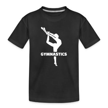 Gymnastik - Kinder Premium Bio T-Shirt - Schwarz - Vorne