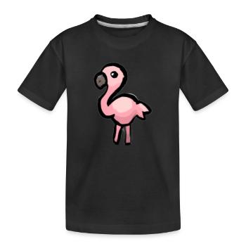 Flamingo pink pink pink bird gift idea - Kids' Premium Organic T-Shirt - black - Front