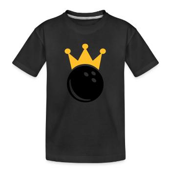 Bowling - Kinder Premium Bio T-Shirt - Schwarz - Vorne