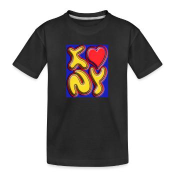 J’aime NY en différentes couleurs - T-shirt bio Premium Enfant - noir - Devant