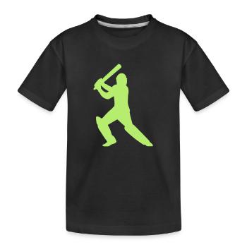 Cricket - Kinder Premium Bio T-Shirt - Schwarz - Vorne