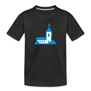 Kirche - 2 - Kinder Premium Bio T-Shirt - Schwarz - Vorne