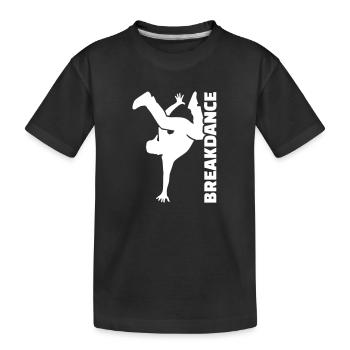 Breakdance - Kinder Premium Bio T-Shirt - Schwarz - Vorne