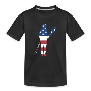 Sport Us Drapeau Ski - T-shirt bio Premium Enfant - noir - Devant