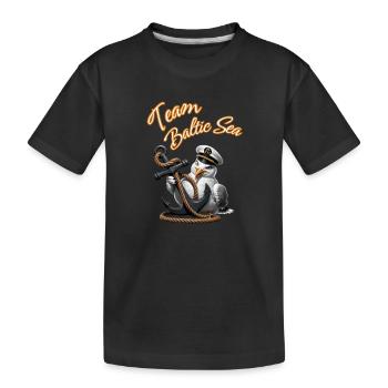 Équipe Mer Baltique Drôle Mouette avec Ancre Mer Baltique - T-shirt bio Premium Enfant - noir - Devant