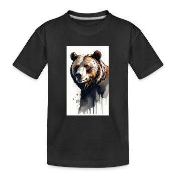 Bear | Brown Bear | Grizzly Bear | Animals - Kids' Premium Organic T-Shirt - black - Front