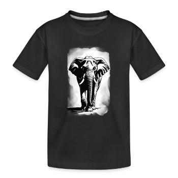 Elephant | Wild Animal | Africa | Children's motifs - Kids' Premium Organic T-Shirt - black - Front