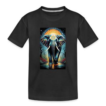 Elephant | Wild Animal | Africa | Children's motifs - Kids' Premium Organic T-Shirt - black - Front