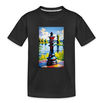 Échecs | Pièce d’échecs | Joueur d’échecs - T-shirt bio Premium Enfant - noir - Devant