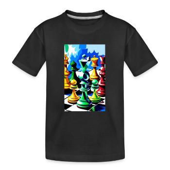 Échecs | Pièce d’échecs | Joueur d’échecs - T-shirt bio Premium Enfant - noir - Devant