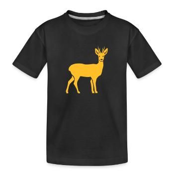 Reh - Kinder Premium Bio T-Shirt - Schwarz - Vorne