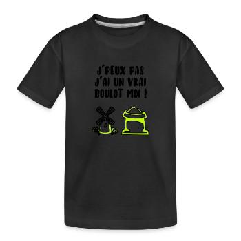 J’peux pas j’ai un vrai boulot - T-shirt bio Premium Enfant - noir - Devant