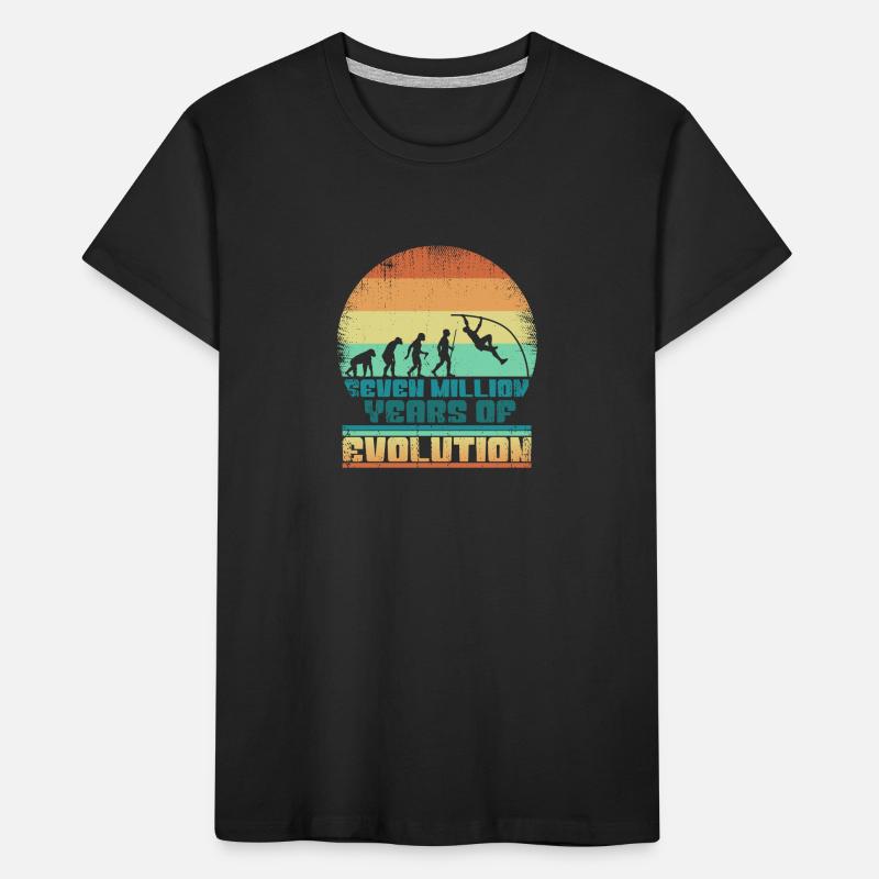 Stabhochsprung Evolution Geschenkidee 005-189 Kinder Premium Bio T-Shirt
