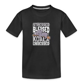 Koala Koalas Koala Bear Animal - Kids' Premium Organic T-Shirt - black - Front
