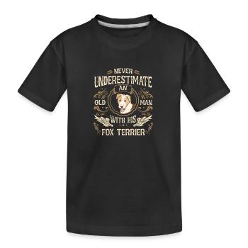Fox Terrier Dog - Kids' Premium Organic T-Shirt - black - Front