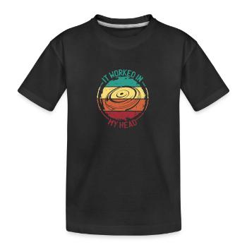 Frisbee Disc Golf - Kids' Premium Organic T-Shirt - black - Front