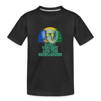 St. Vincent und die Grenadinen - Kinder Premium Bio T-Shirt - Schwarz - Vorne