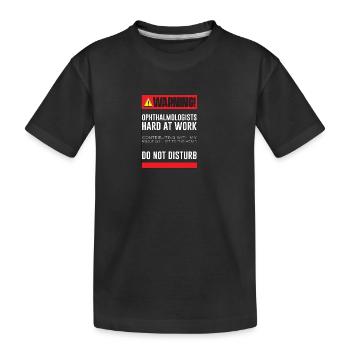 Ophtalmologistes au travail - Blanc - T-shirt bio Premium Enfant - noir - Devant
