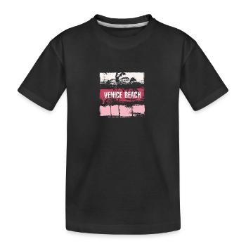 Venice Beach California Vacation Souvenir - Kids' Premium Organic T-Shirt - black - Front