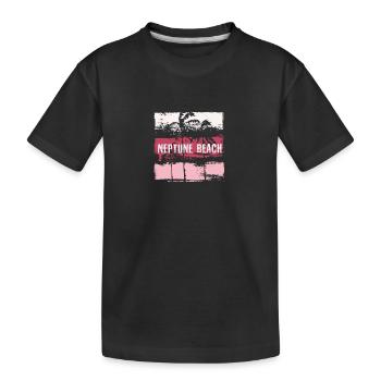 Neptune Beach Floride vacances Souvenir abstrait - T-shirt bio Premium Enfant - noir - Devant
