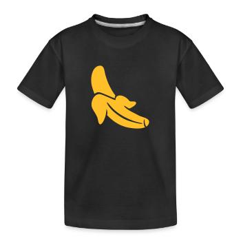 Banane - Kinder Premium Bio T-Shirt - Schwarz - Vorne