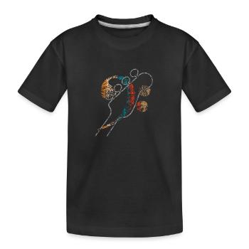 Du hörst die Musik und spürst den Bass - Kinder Premium Bio T-Shirt - Schwarz - Vorne