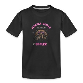 Magyar Vizsla - comme un chien normal mais rose plus froid - T-shirt bio Premium Enfant - noir - Devant