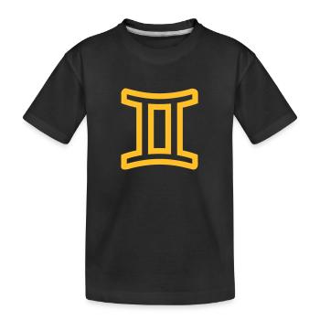 Zwillinge - Kinder Premium Bio T-Shirt - Schwarz - Vorne
