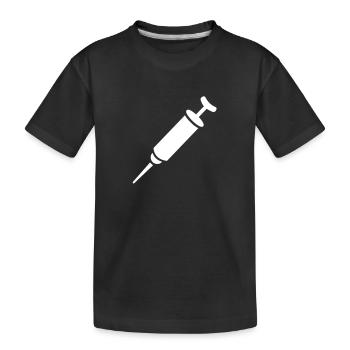 Spritze - Kinder Premium Bio T-Shirt - Schwarz - Vorne