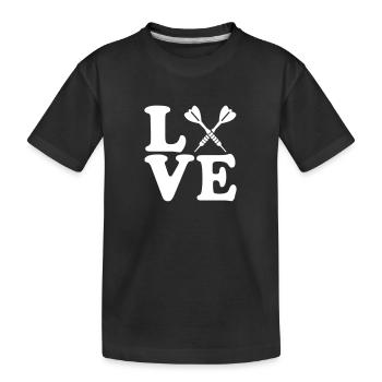 Jeu de fléchettes - T-shirt bio Premium Enfant - noir - Devant