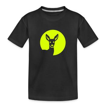 Reh - Kinder Premium Bio T-Shirt - Schwarz - Vorne